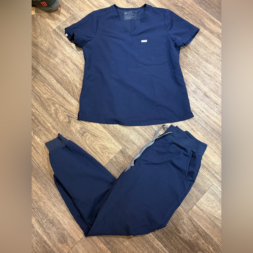 Navy Blue Women's Scrub Set